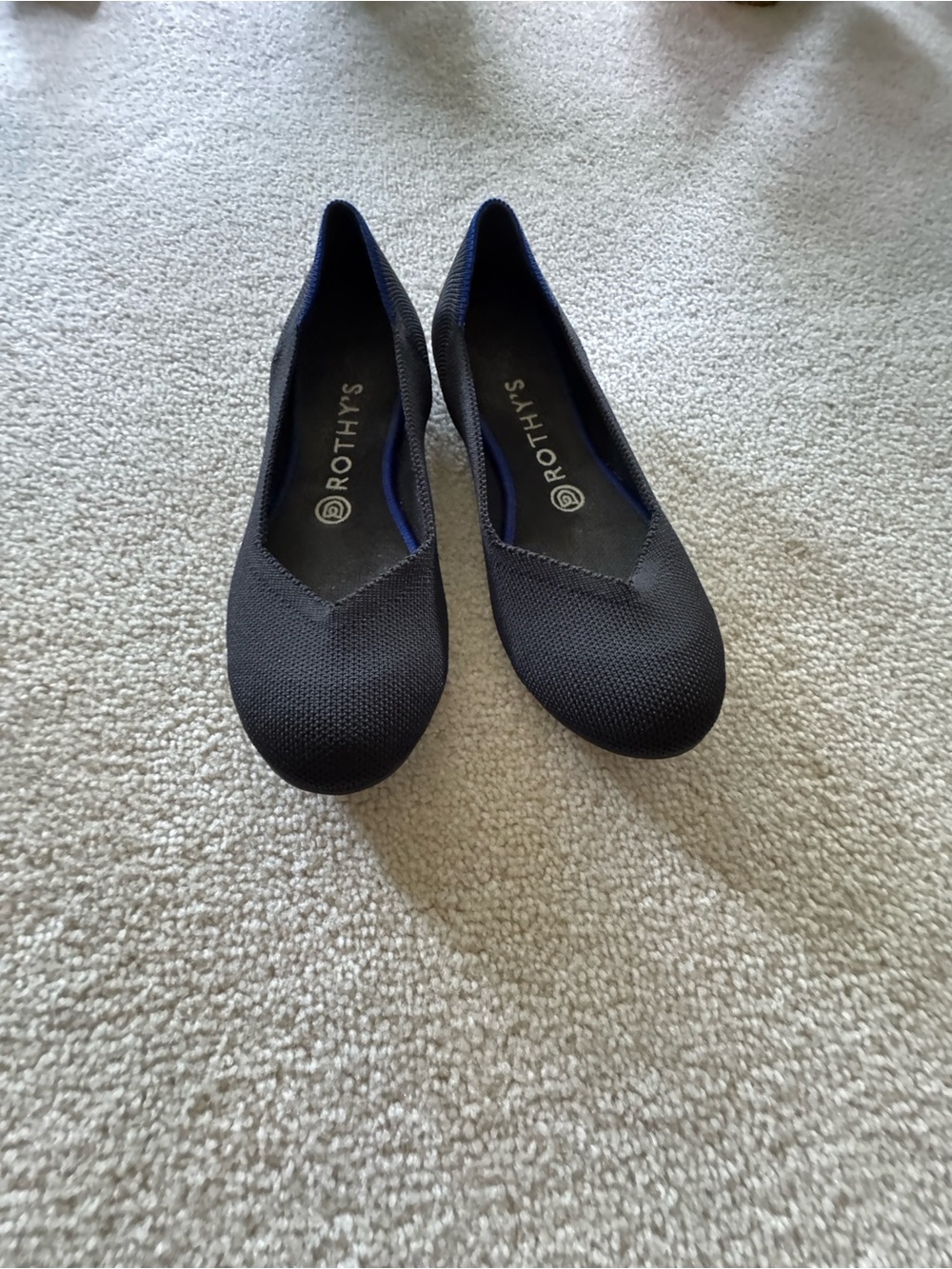 Rothy's Black Knit Slip-On Ballet Flats Sz -8M